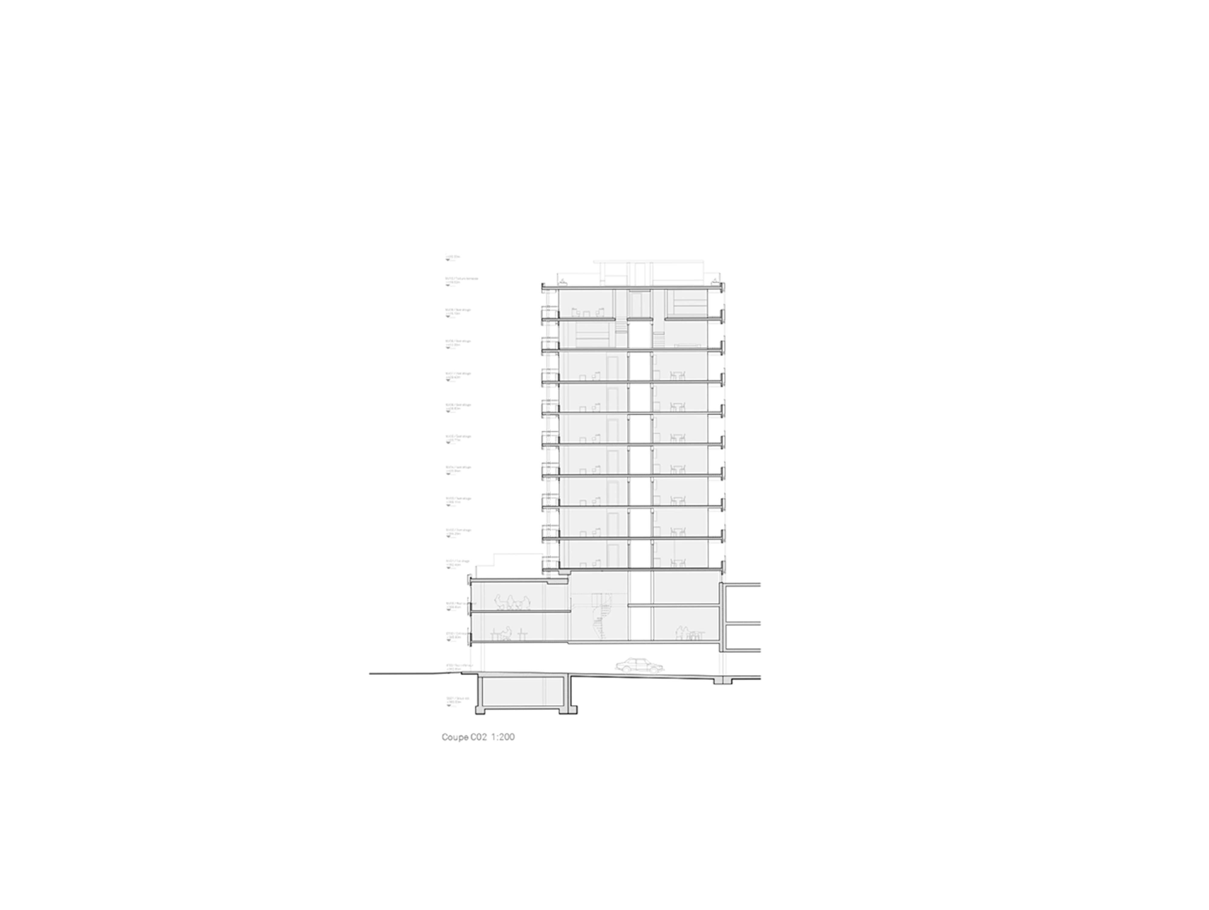 Coupe C02 du bâtiment